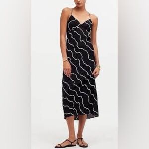 The Layton Midi Slip Dress Size Small Black and white great condition
